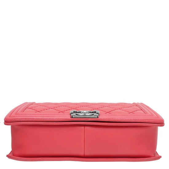Chanel Red Calfskin Ultra Stitch Flap Bag- Large