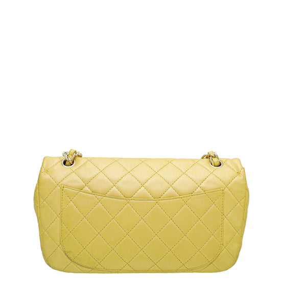 Chanel Yellow CC Crystal Single Flap Jumbo Bag – The Closet