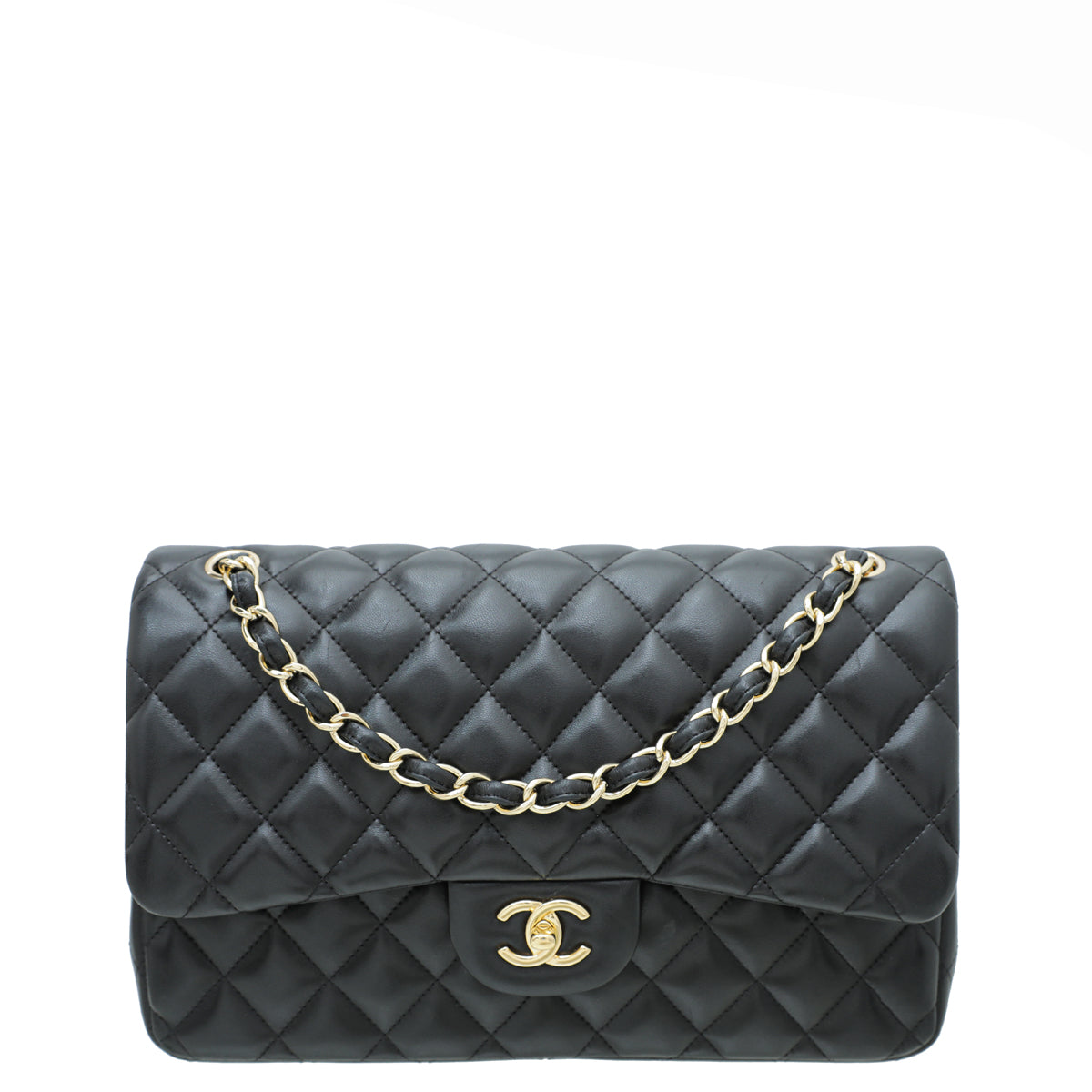 Chanel Black CC Classic Double Flap Jumbo Bag-Chanel-THE CLOSET