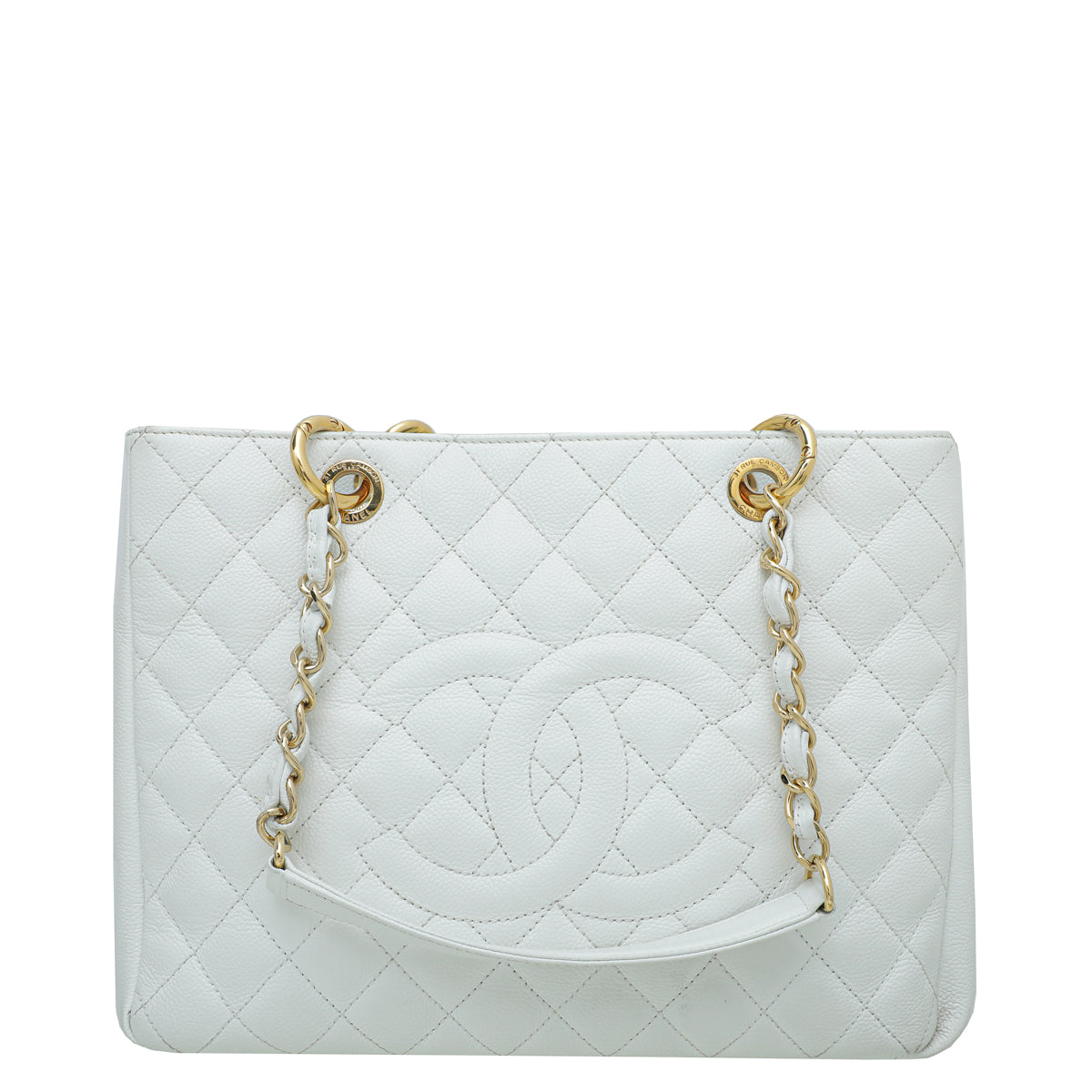 Chanel White CC Caviar GST Medium Bag-Chanel-THE CLOSET