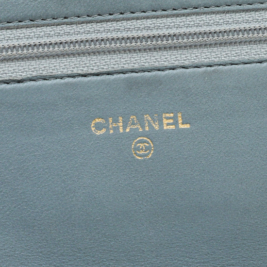 Chanel Metallic Bicolor Python CC Classic Wallet On Chain