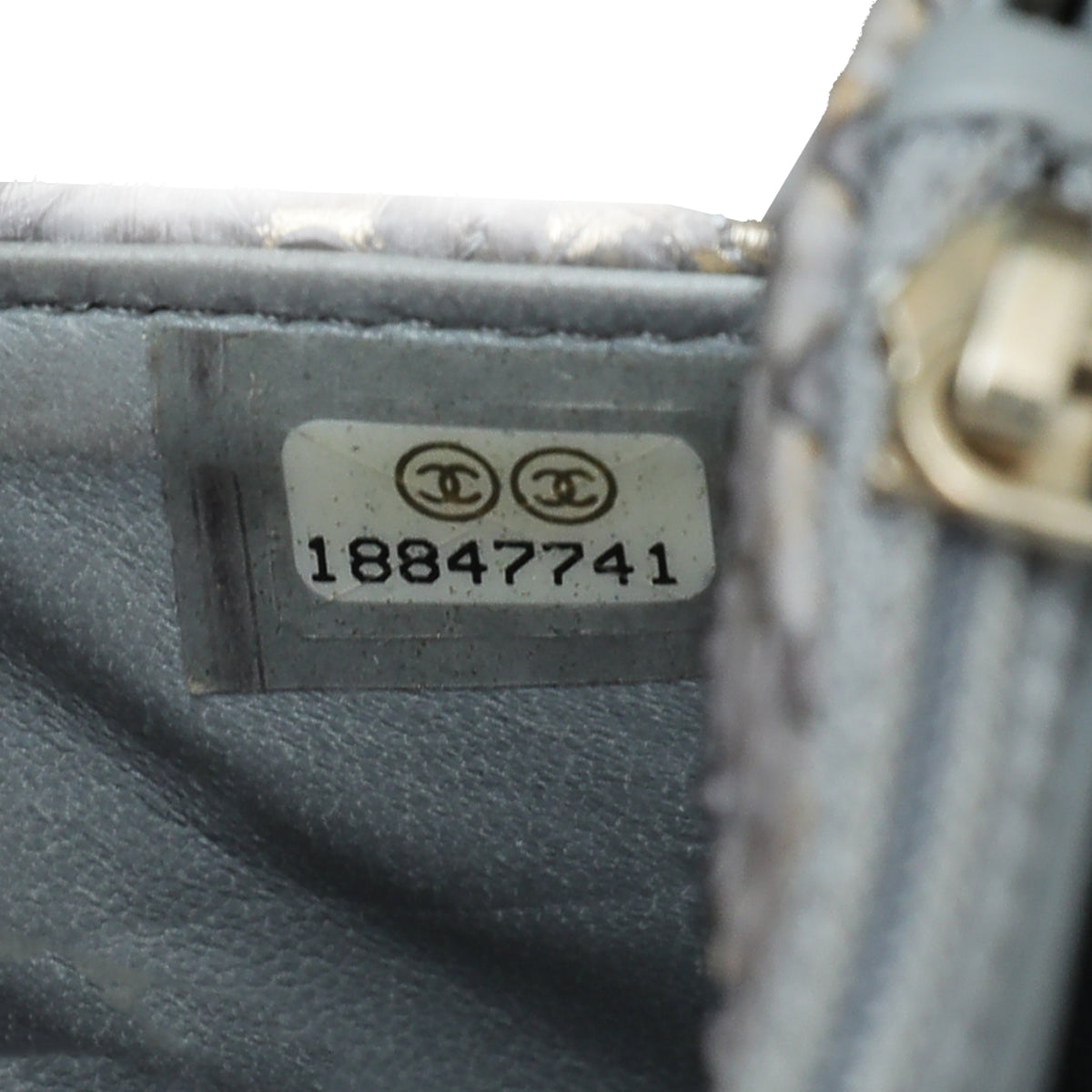 Chanel Metallic Bicolor Python CC Classic Wallet On Chain – THE CLOSET