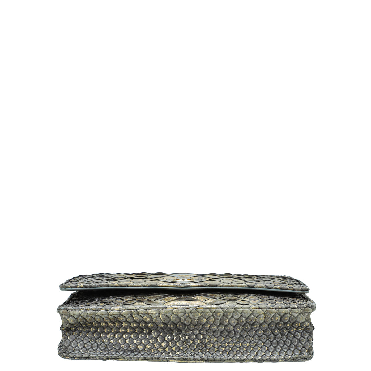 Chanel Metallic Bicolor Python CC Classic Wallet On Chain – THE CLOSET