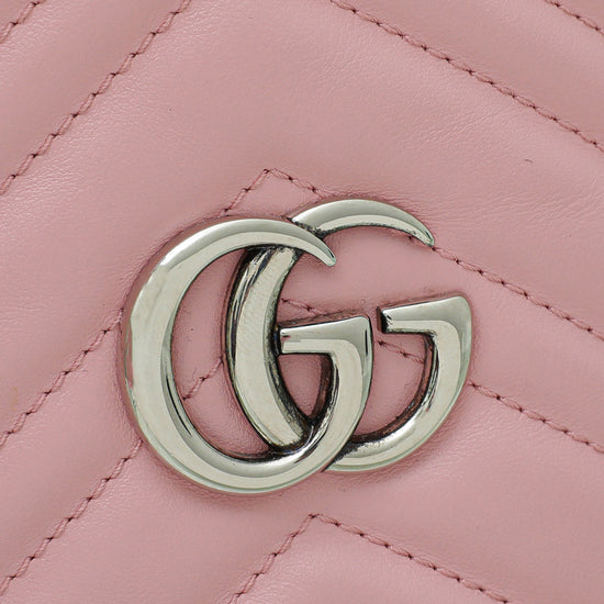 Gucci Pink GG Marmont Mini Bucket Bag