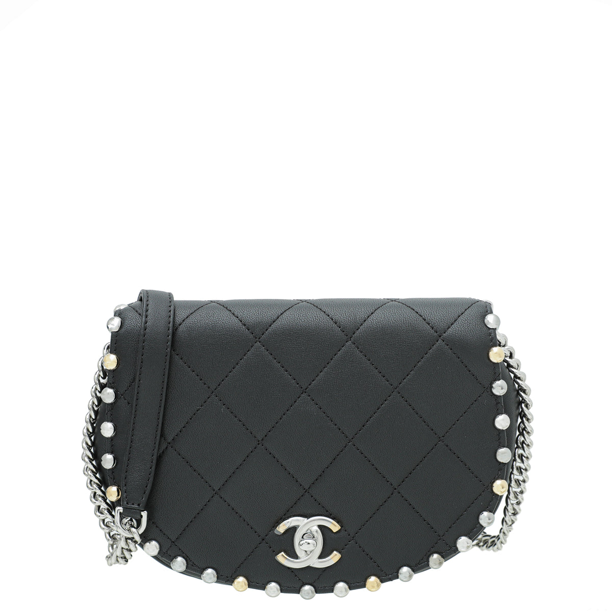 Chanel Black CC Metal Bubble Edge Flap Bag-Chanel-THE CLOSET
