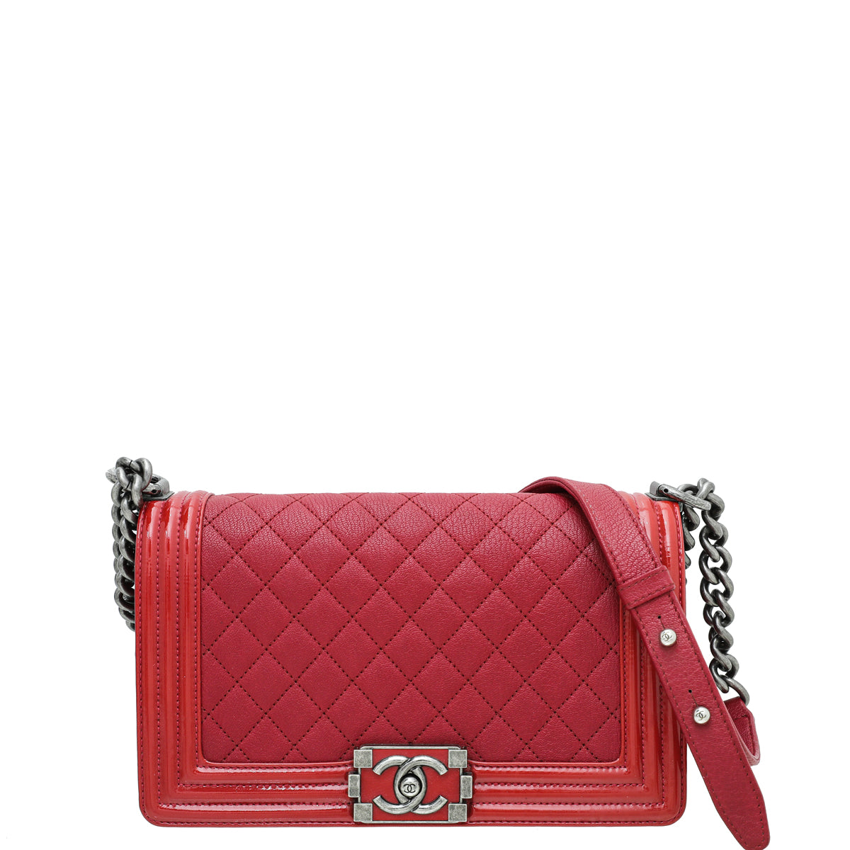 Chanel Red Le Boy Medium Bag-Chanel-THE CLOSET