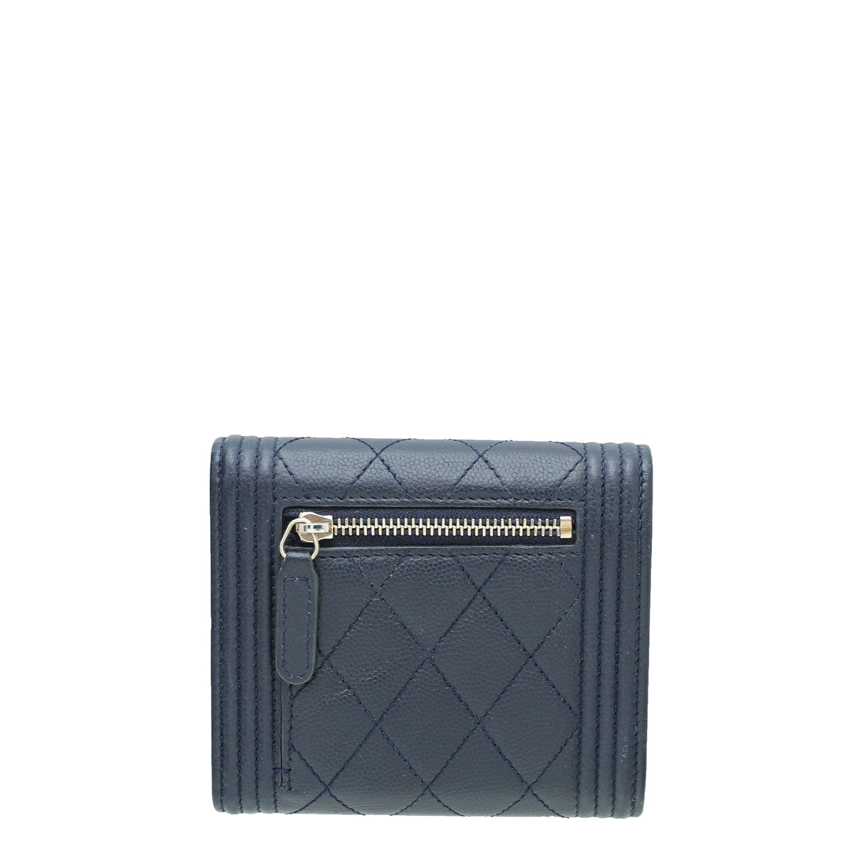 Chanel Navy Boy Compact Wallet-Chanel-THE CLOSET