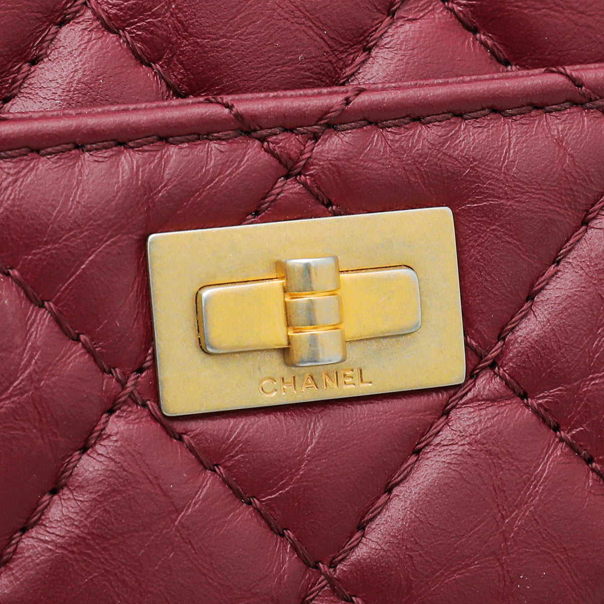Chanel Burgundy 2.55 Reissue Camera Case Bag