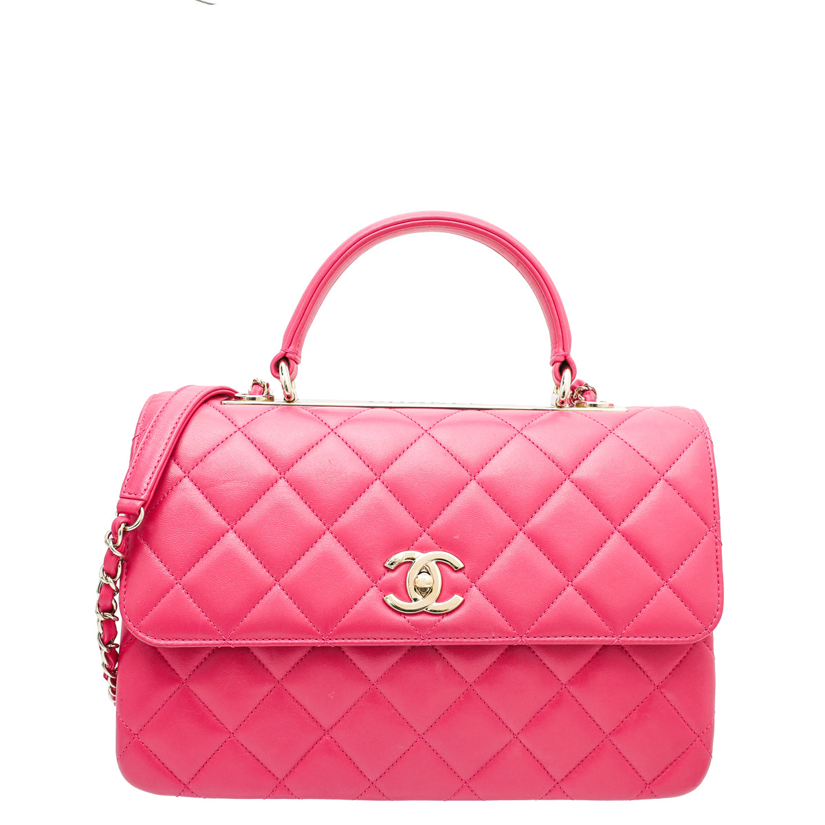 Chanel Fuchsia CC Trendy Top Handle Medium Bag-Chanel-THE CLOSET