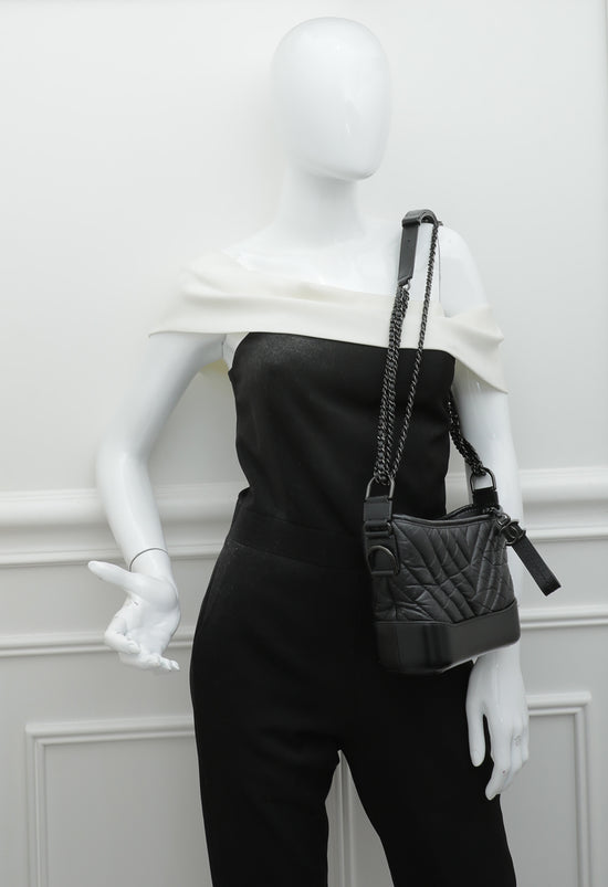 Chanel So Black Gabrielle Small Hobo Bag