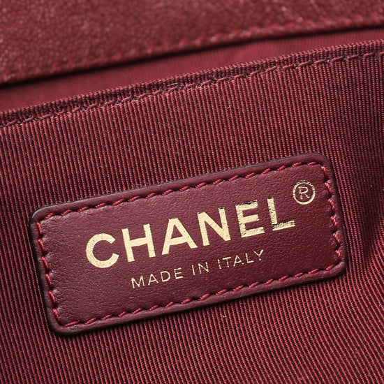 Chanel Dark Red Le Boy Medium Bag