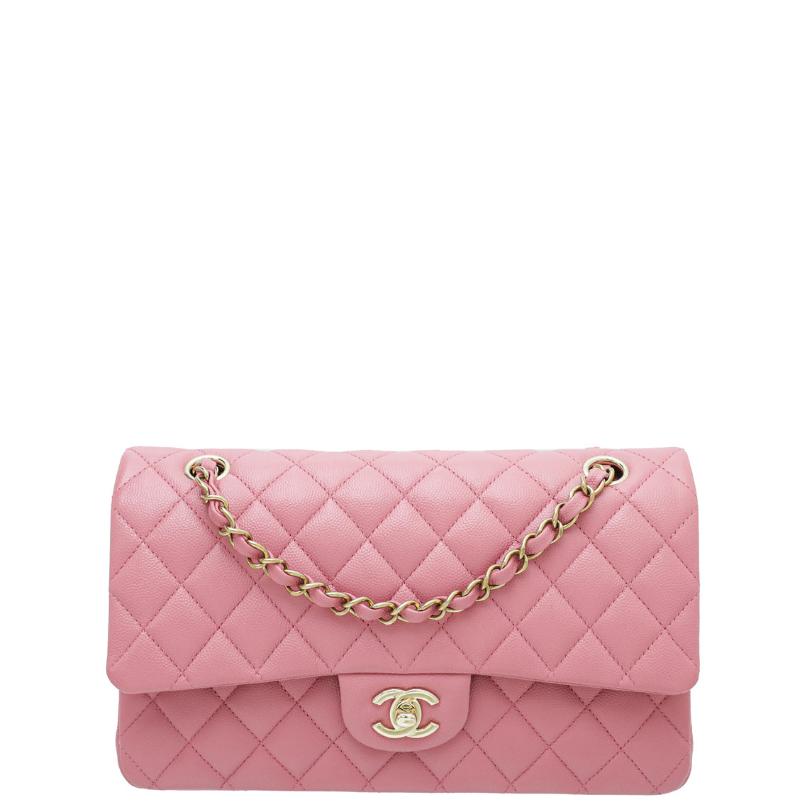 Chanel Rose Pink Classic Double Flap Medium Bag-Chanel-THE CLOSET