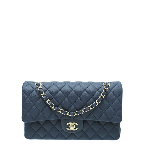 CHANEL, Bags, Chanel Cc Pocket Tote Quilted Caviar Leather Navy Blue Hobo  Bag