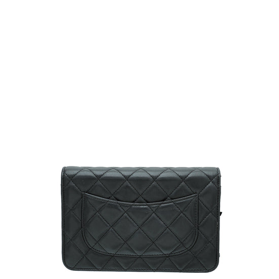 CHANEL Black Classic Wallet On Chain WOC Shoulder Bag Lambskin Leather  ref.624509 - Joli Closet