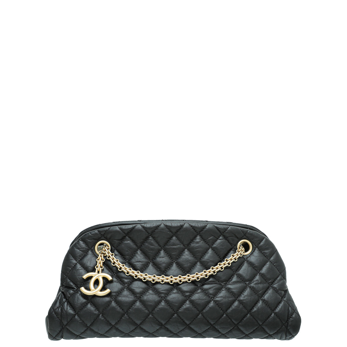 Chanel Black Just Mademoiselle Bowling Medium Bag-Chanel-THE CLOSET