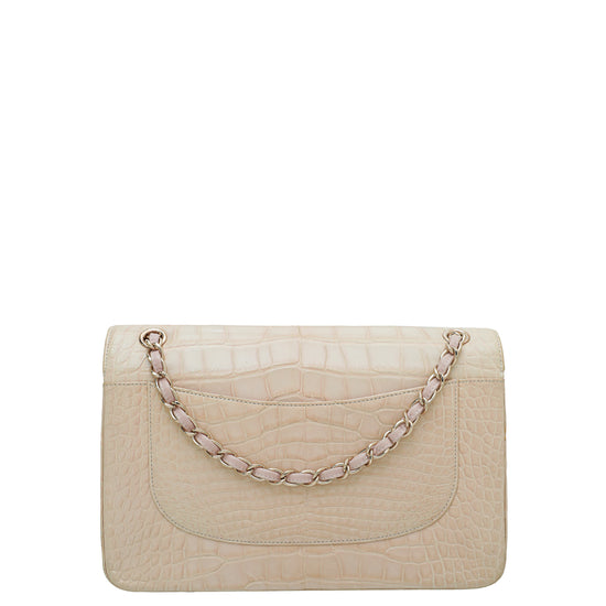Chanel Pinkish Beige Alligator Classic Double Flap Jumbo Bag – The Closet