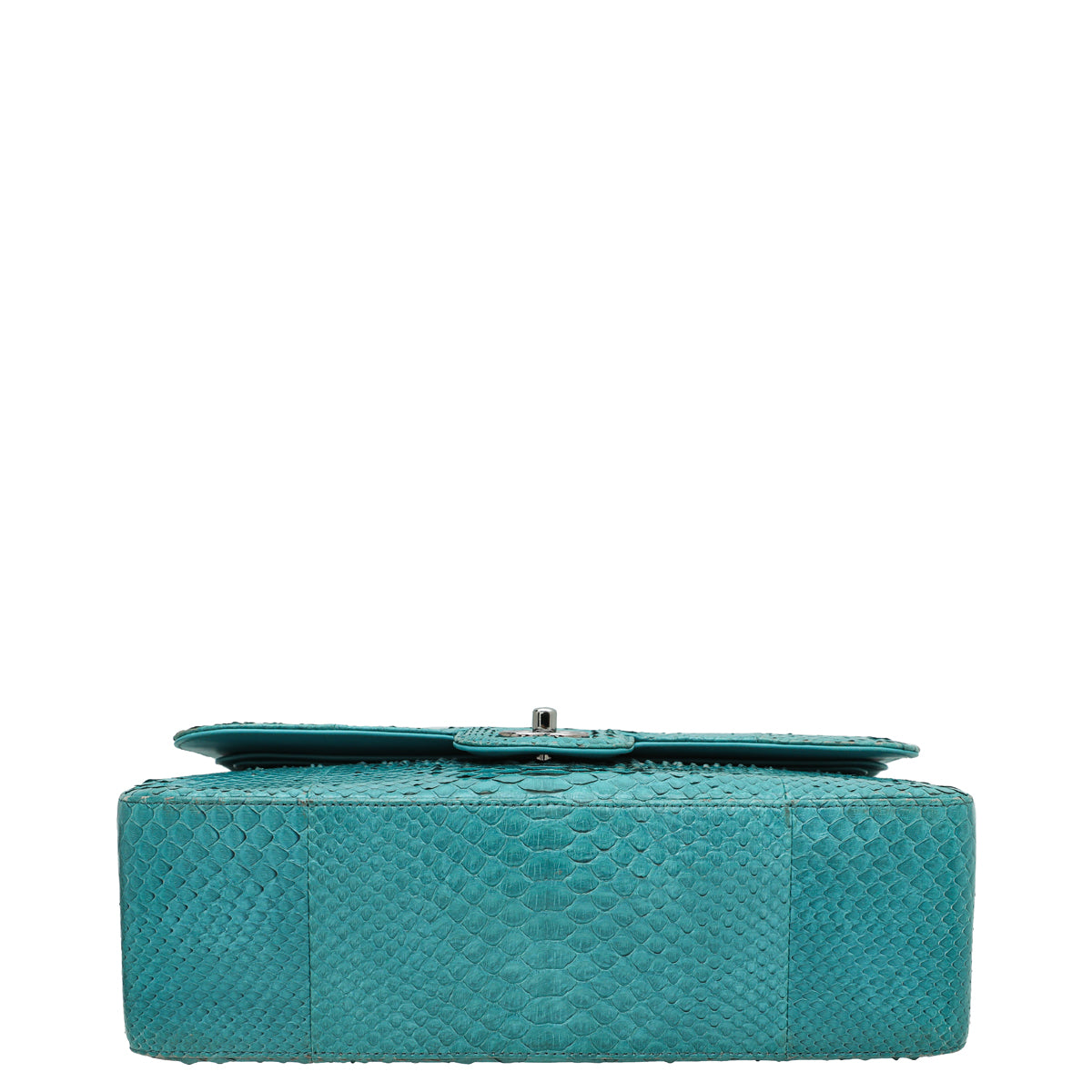 Python Turqoise Chanel Turquoise Python Classic Double Flap Jumbo Bag – THE CLOSET