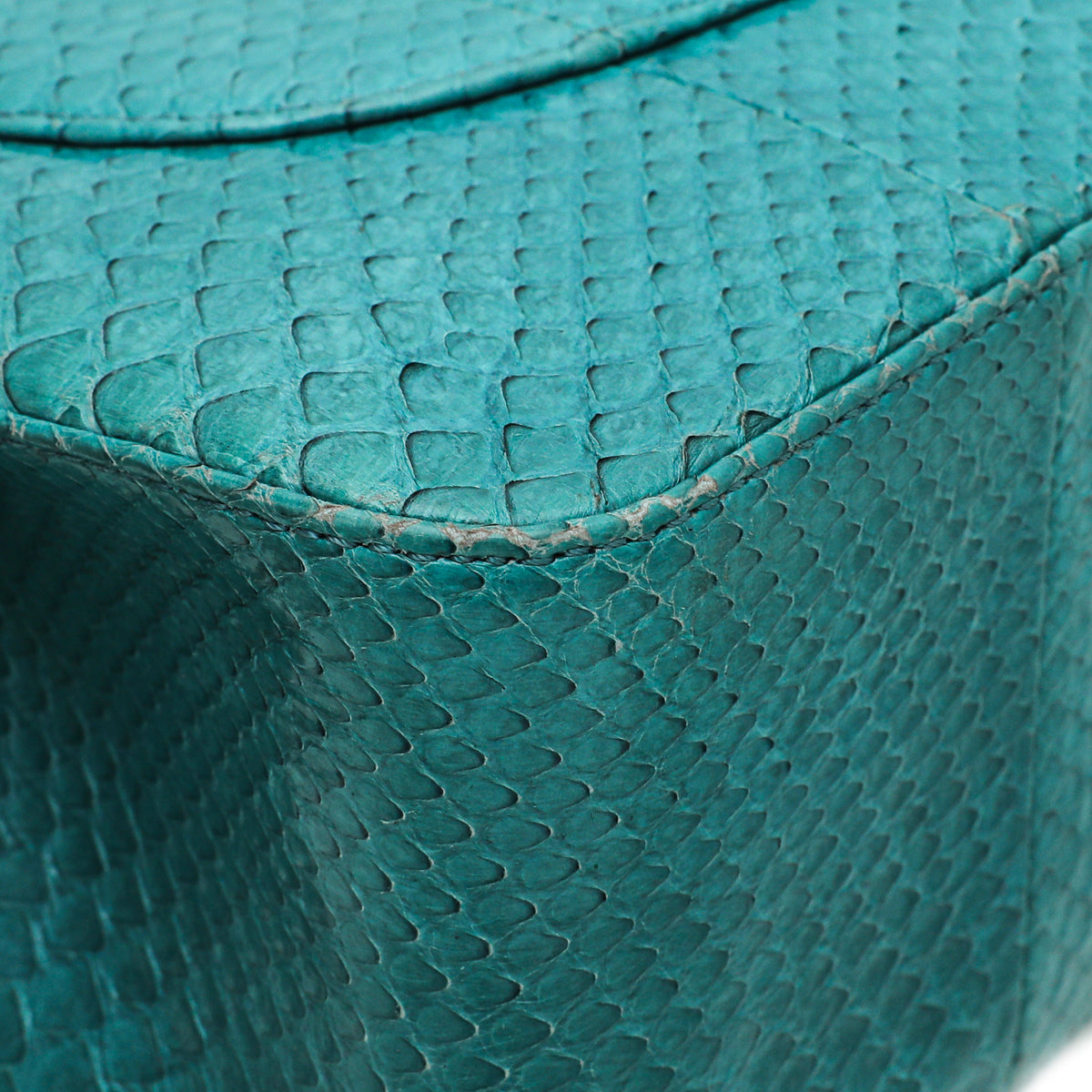 Python Turqoise Chanel Turquoise Python Classic Double Flap Jumbo Bag – THE CLOSET