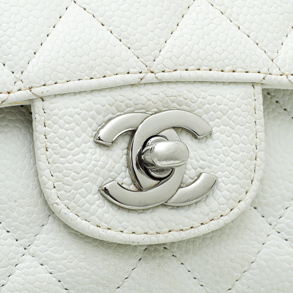 Chanel White Classic Double Flap Medium Bag – The Closet