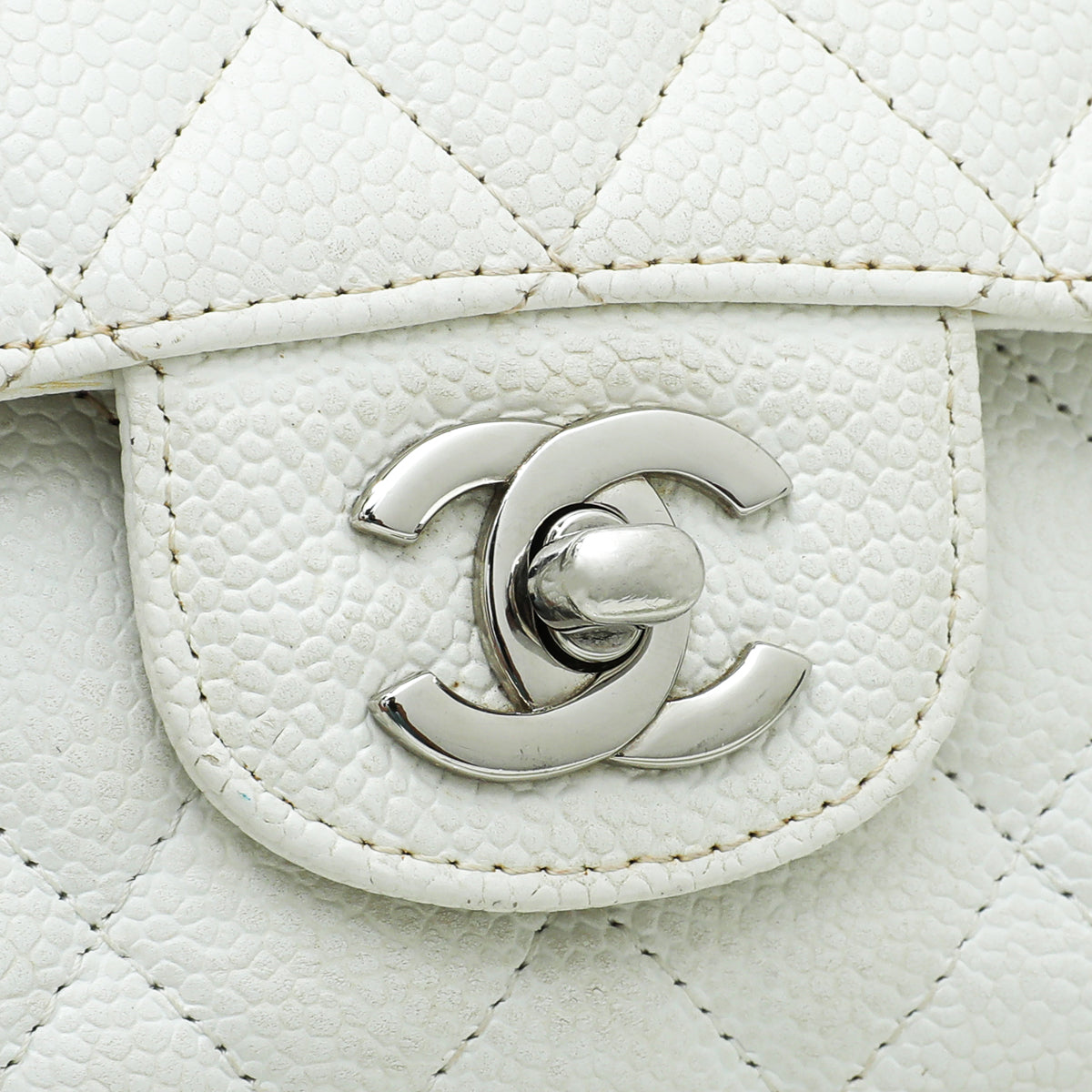 Chanel White Classic Double Flap Medium Bag – THE CLOSET
