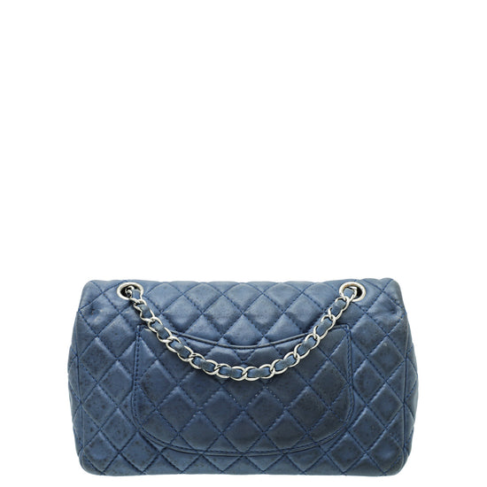 Chanel Blue Classic Double Flap Medium Bag