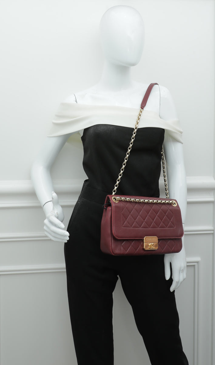 Chanel Burgundy "Chic with Me" Medium Flap Bag
