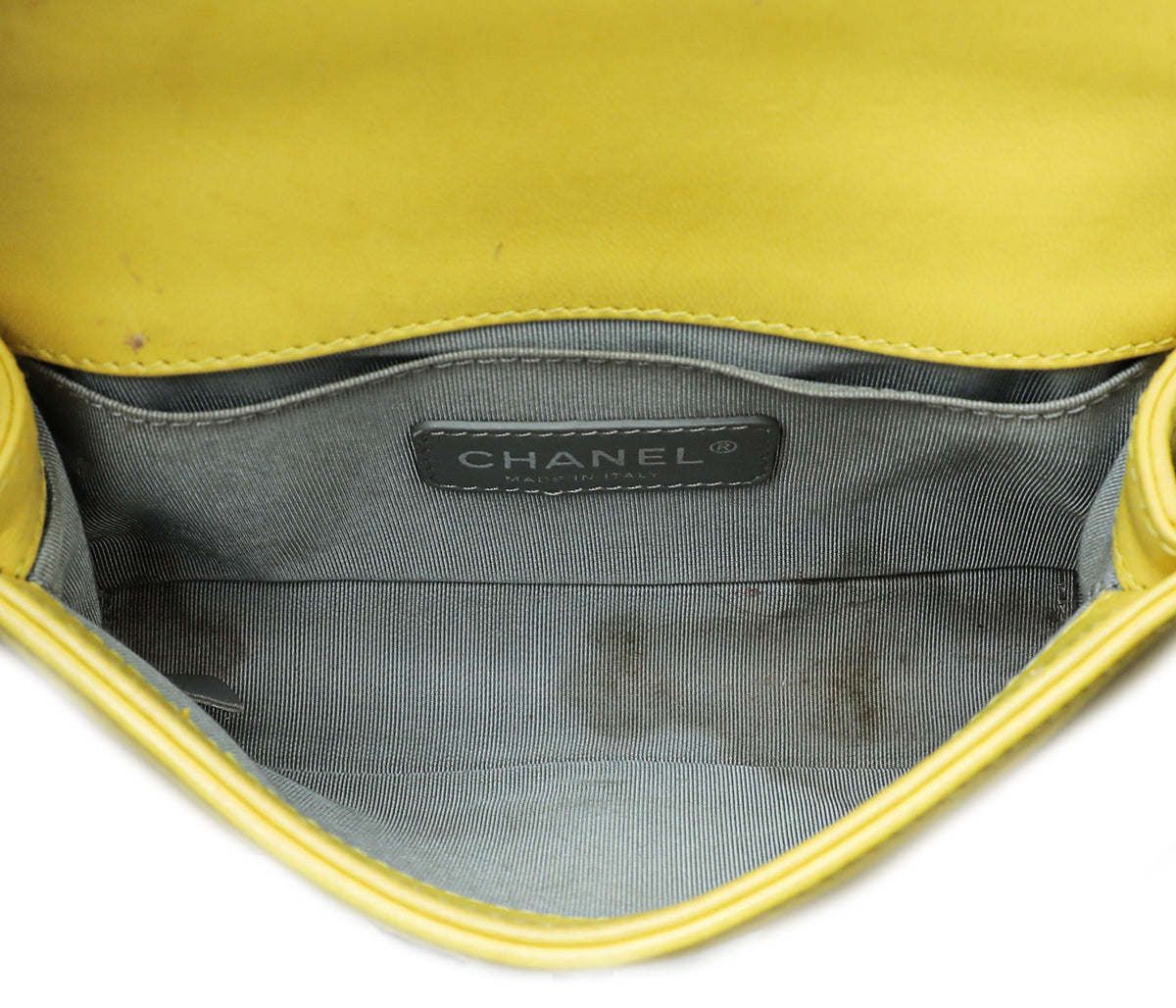 Chanel Yellow Galuchat Stingray Boy Small Bag