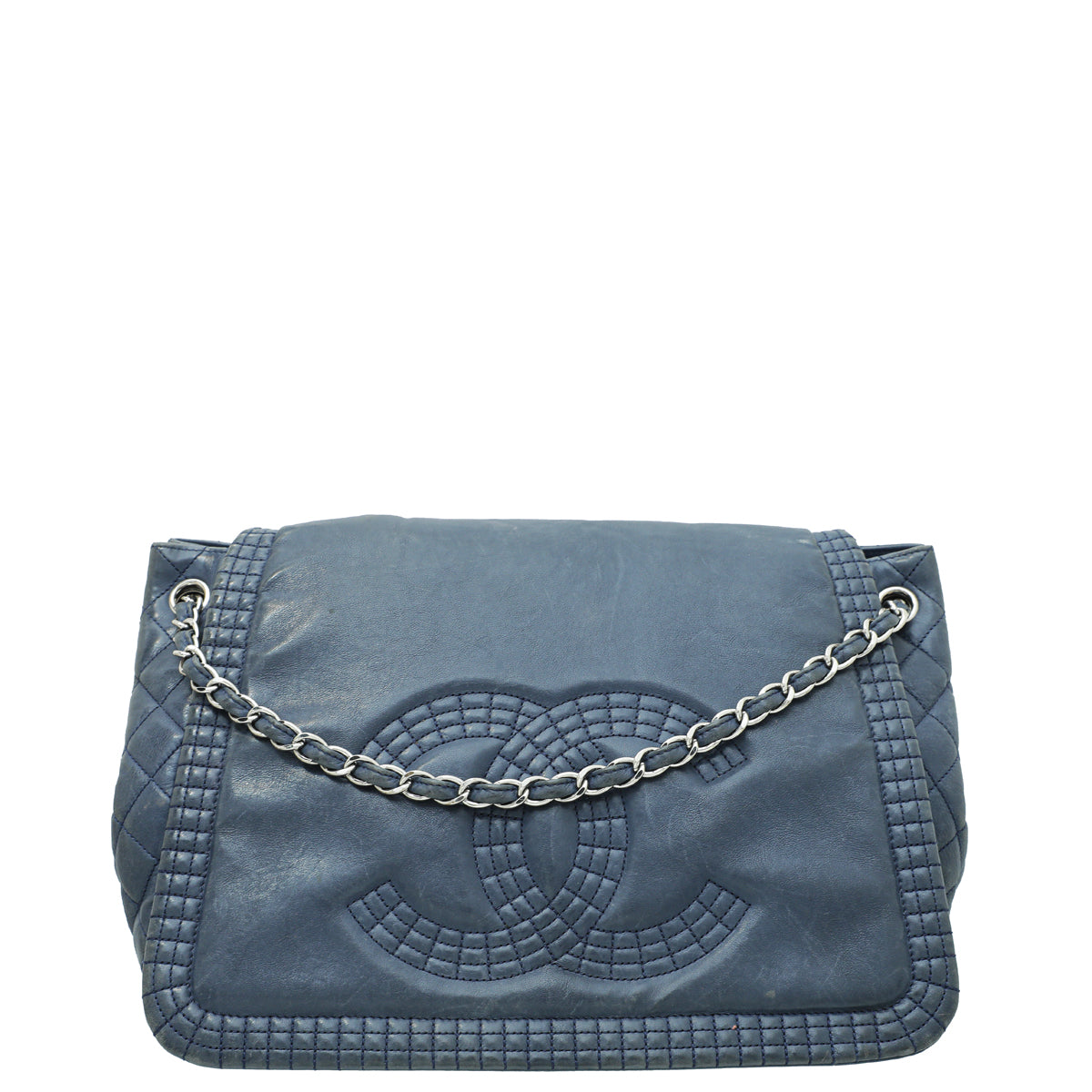 Chanel Blue CC Timeless Accordion Flap Bag-Chanel-THE CLOSET
