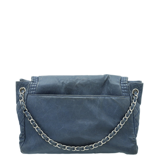 Chanel Blue CC Timeless Accordion Flap Bag – The Closet