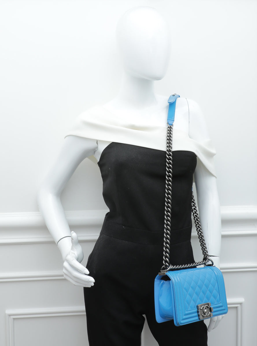 Chanel Blue Le Boy Small Bag – The Closet