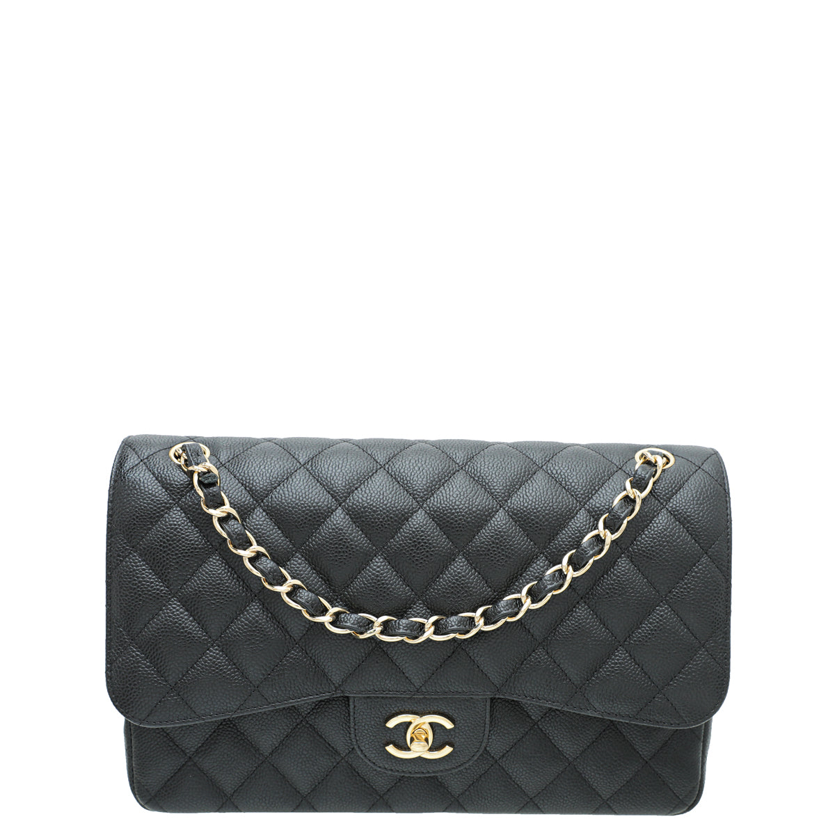 Chanel Black Classic Double Flap Jumbo Bag-Chanel-THE CLOSET