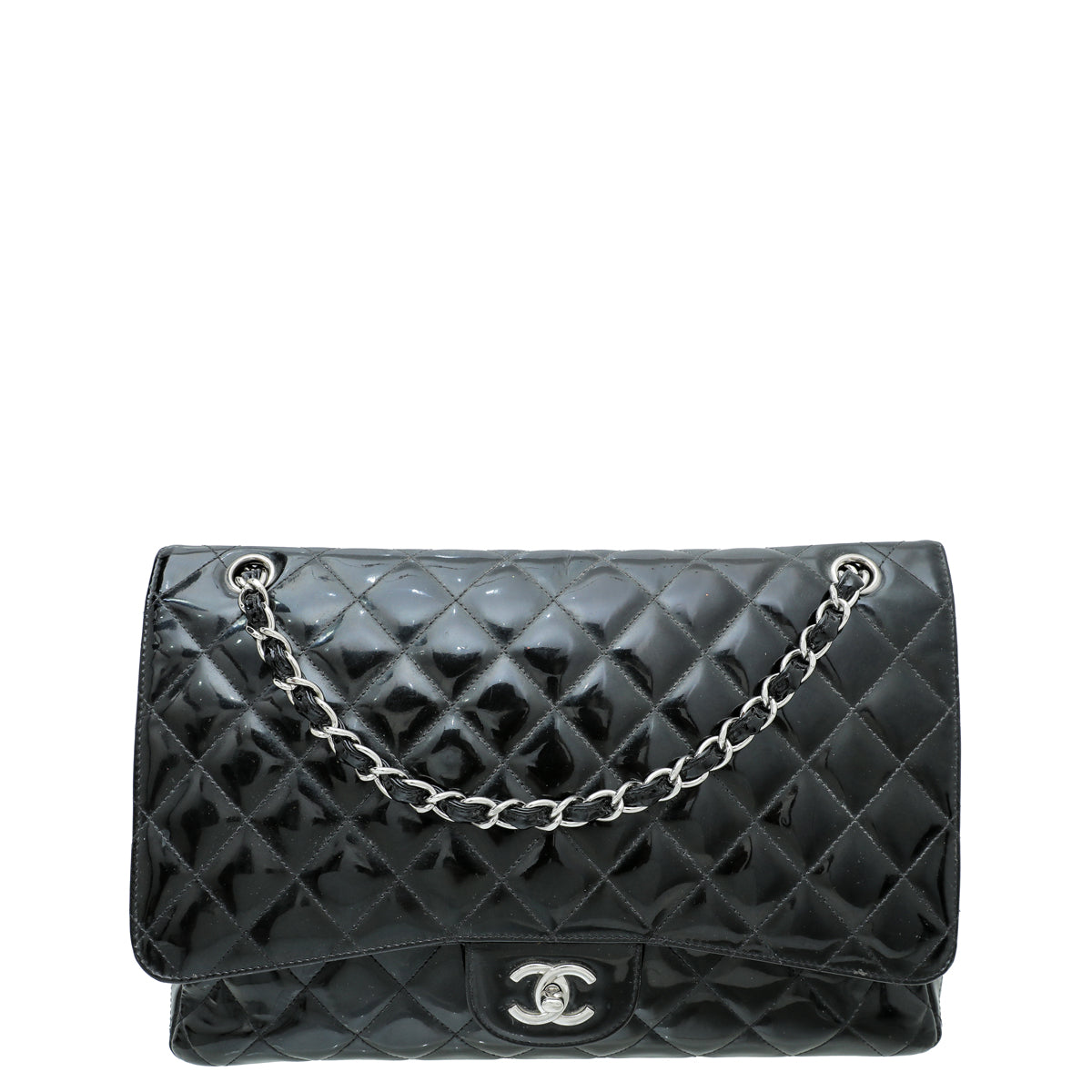 Chanel Black CC Classic Single Flap Maxi Bag-Chanel-THE CLOSET
