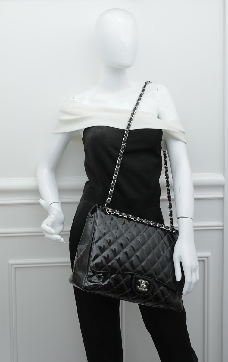 Rare Chanel Vintage Black Maxi Jumbo XL Classic Flap Bag 24k GHW –  Boutique Patina