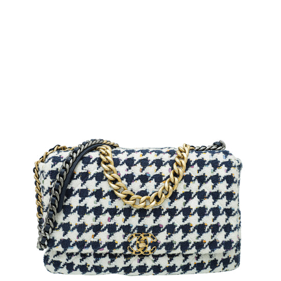 Chanel Multicolor Cotton Tweed Chanel 19 Maxi Large Bag – The Closet