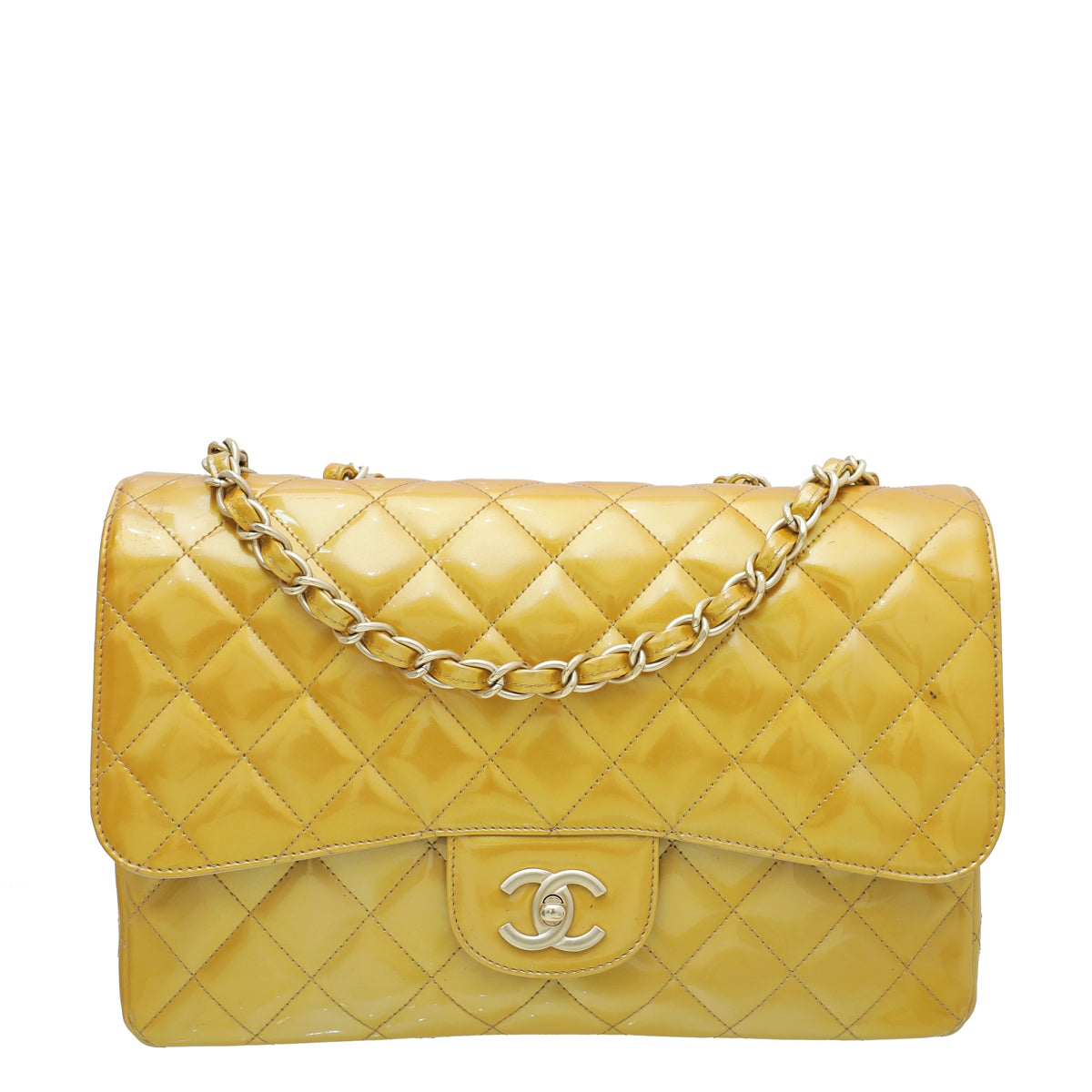 Chanel Yellow Gold CC Single Flap Jumbo Bag-Chanel-THE CLOSET