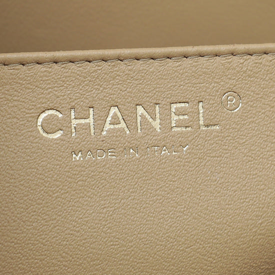 Chanel Yellow Gold CC Single Flap Jumbo Bag