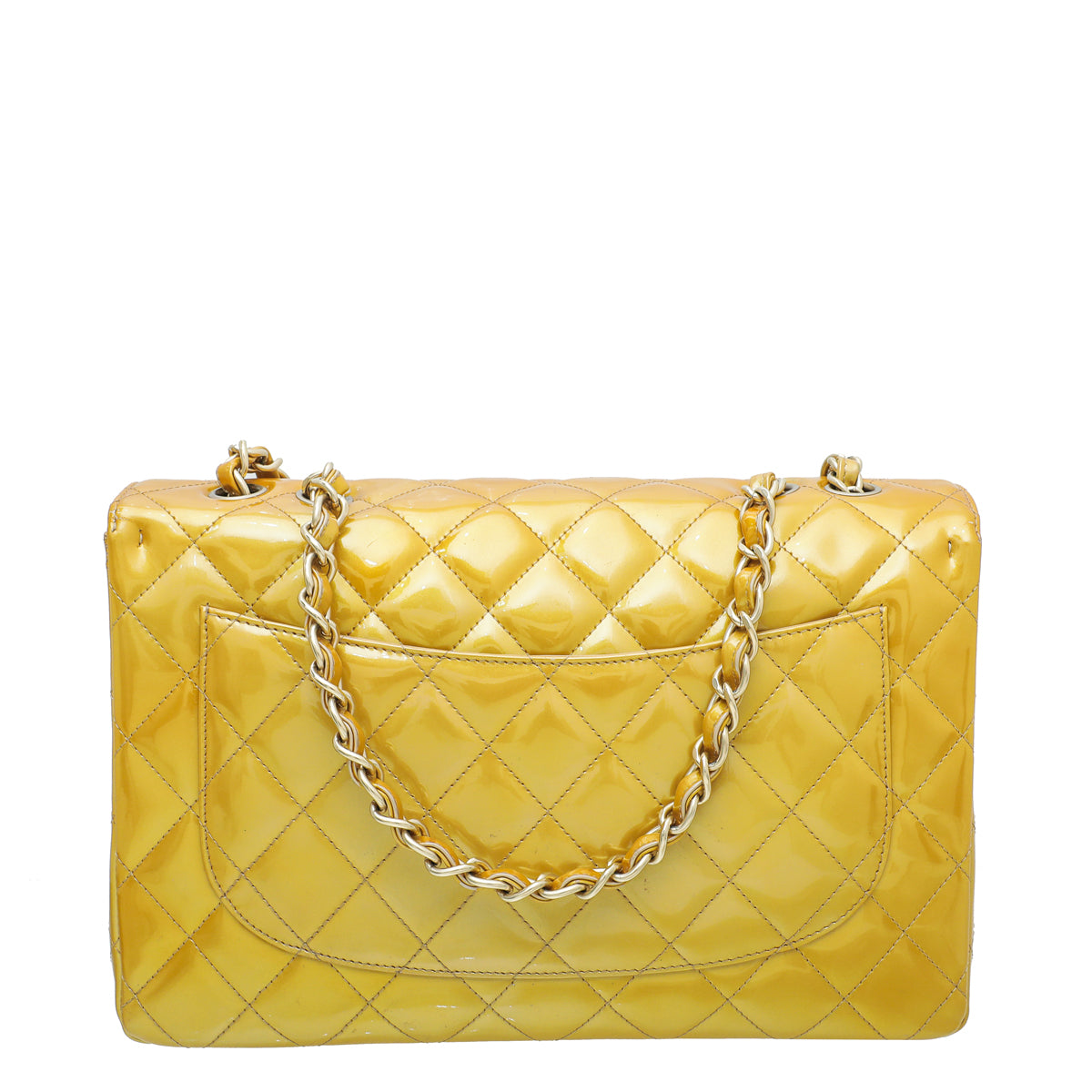 Chanel Yellow Gold CC Single Flap Jumbo Bag-Chanel-THE CLOSET