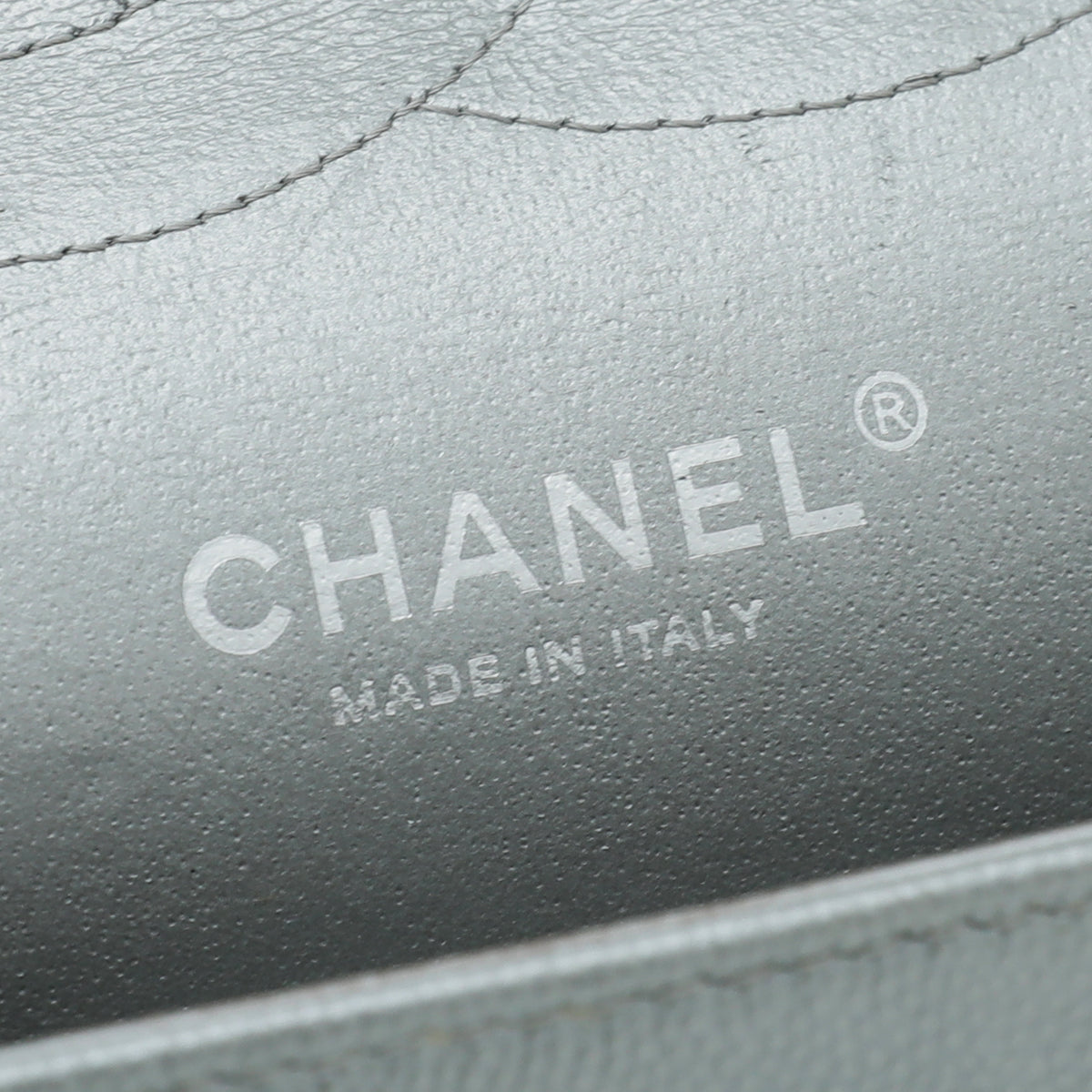Chanel Grey CC Classic Chevron Double Flap Jumbo Bag