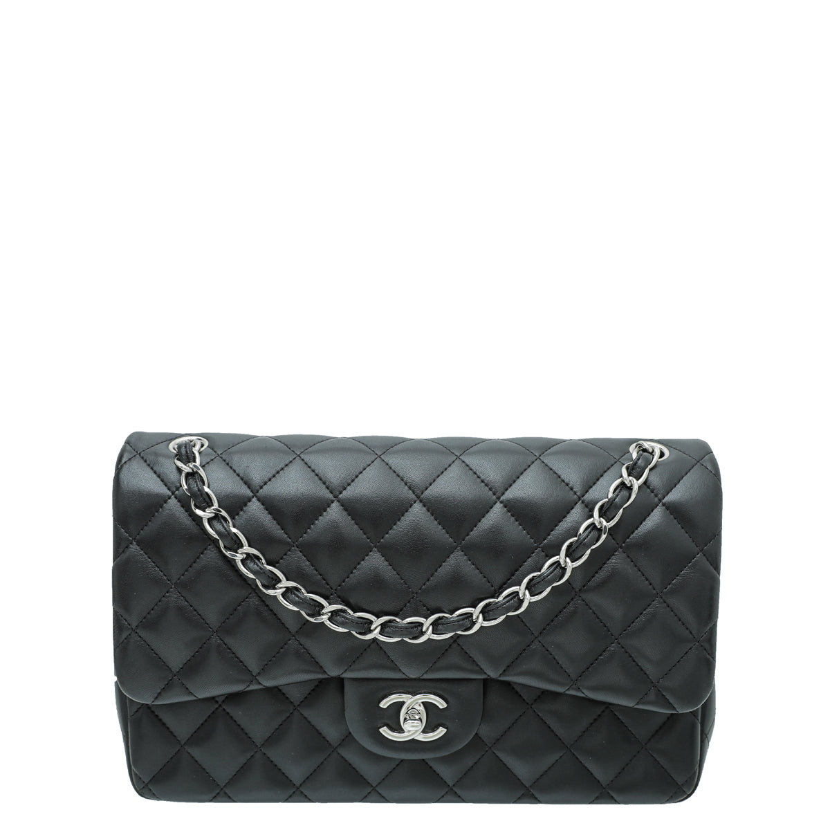 Chanel Black CC Classic Double Flap Jumbo Bag-Chanel-THE CLOSET