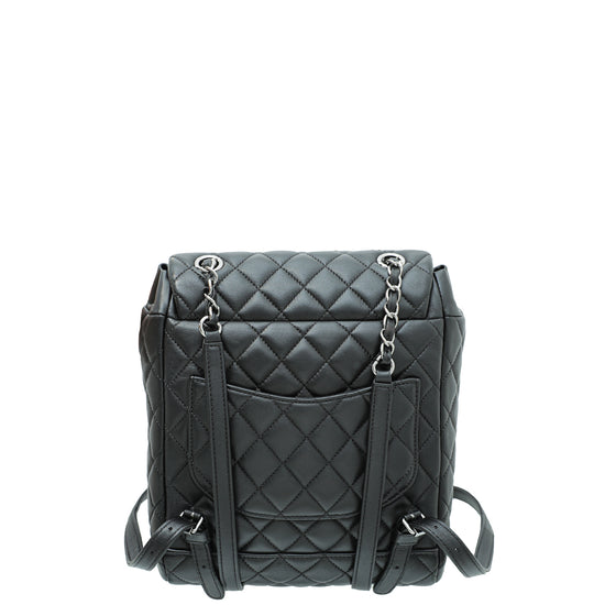 Chanel Black CC Flap Drawstring Backpack Bag – The Closet