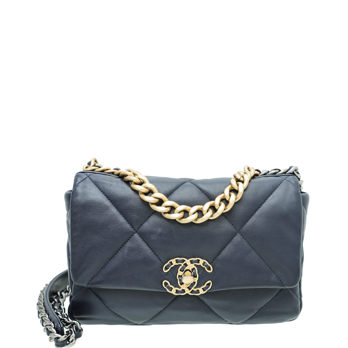 Chanel Navy Blue 19 Small Bag-Chanel-THE CLOSET