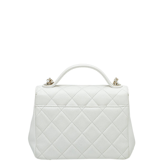 Chanel White CC Business Affinity Small Bag – The Closet