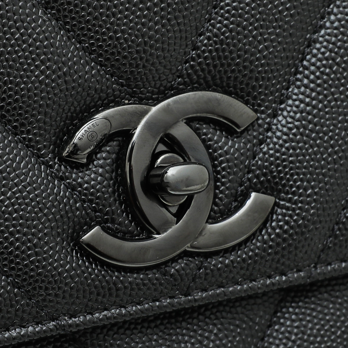 Chanel Extra Mini Chevron Coco Handle Bag So Black Caviar  Coco Approved  Studio