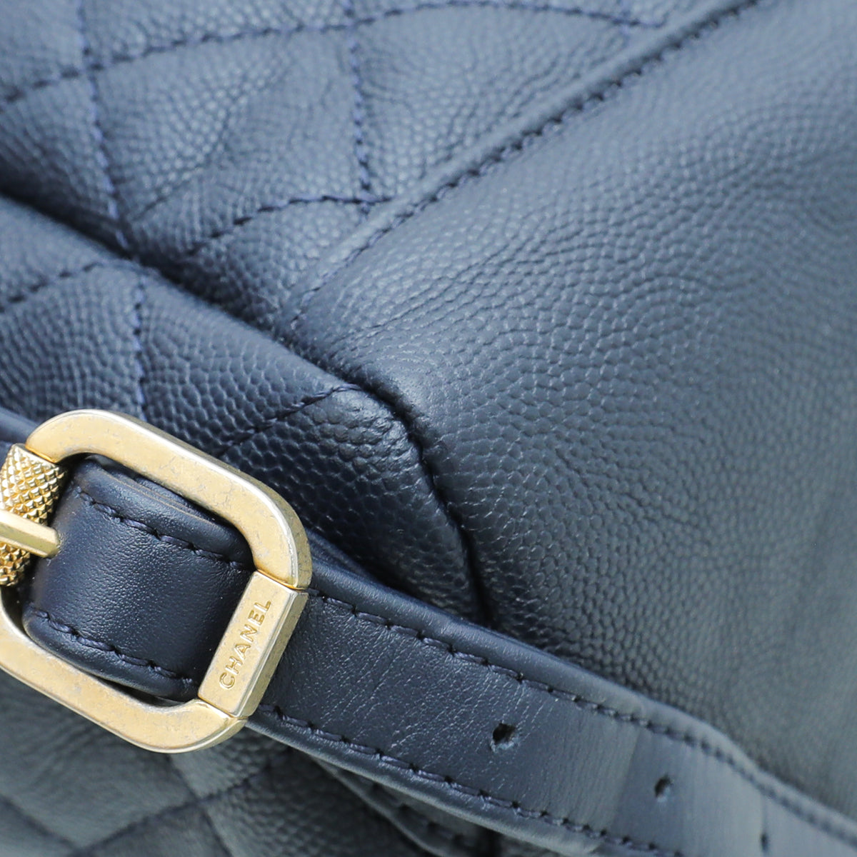 Chanel Navy Blue Filigree Backpack Bag
