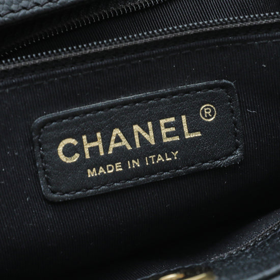 Chanel Black CC Cerf Executive Medium Tote Bag