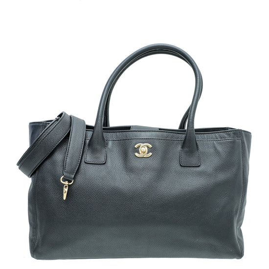Chanel Black CC Cerf Executive Medium Tote Bag – The Closet