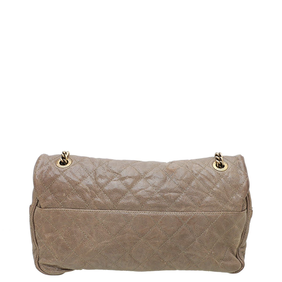 Chanel Brown Glazed CC Easy Flap Jumbo Bag-Chanel-THE CLOSET
