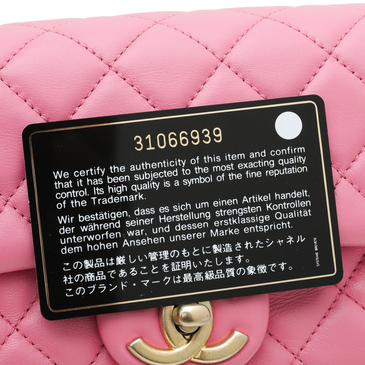 Chanel Pink Resin Flap Medium Bag