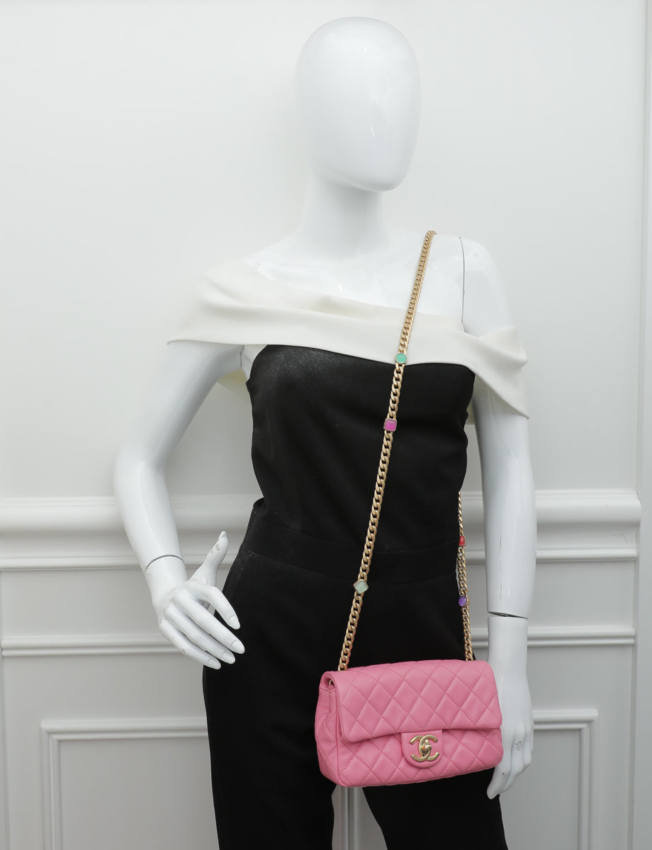 CHANEL Pre-Owned 1985-1990 Mini Classic Flap Satin Shoulder Bag