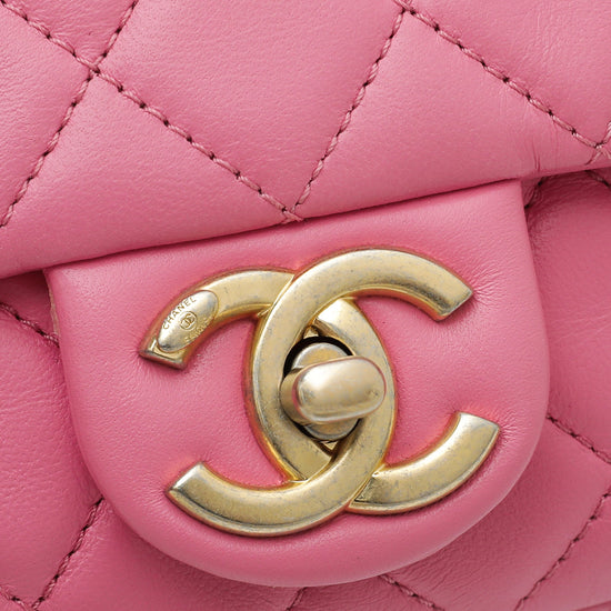 Chanel Pink Resin Flap Medium Bag